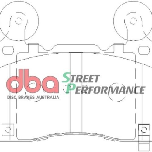 DBA Street Performance Front Brake Pads for Tesla Model S 2012-15 and Chevrolet SS 2014-15 - Premium Replacement