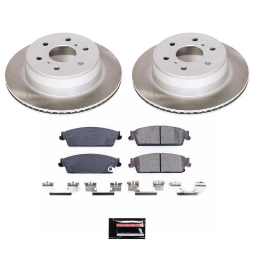 2010-2012 Chevrolet Avalanche Rear Heavy-Duty Semi-Coated Rotor Brake Kit - Premium Replacement