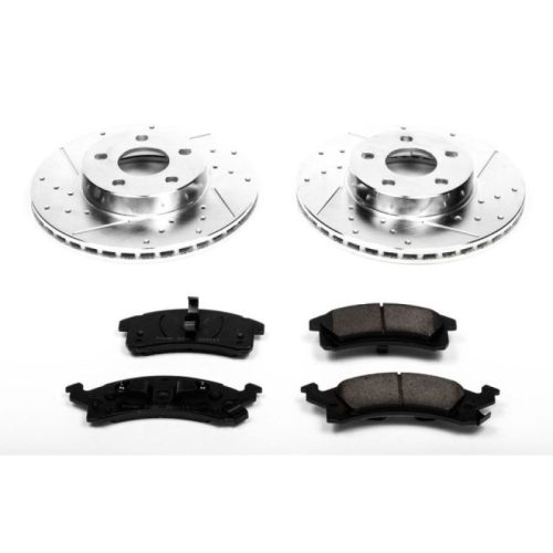 1992-1994 Oldsmobile Achieva Front Brake Performance Upgrade Kit - Premium Heavy-Duty Drilled & Slotted Rotors with Carbon-Fiber Ceramic Pads