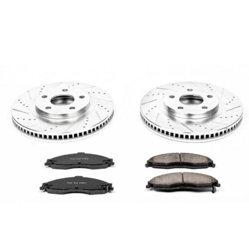 2002-2002 Pontiac Firebird Front Brake Rotors and Carbon-Fiber Ceramic Brake Pads - Heavy-Duty Performance Upgrade by PowerStop Part K1547