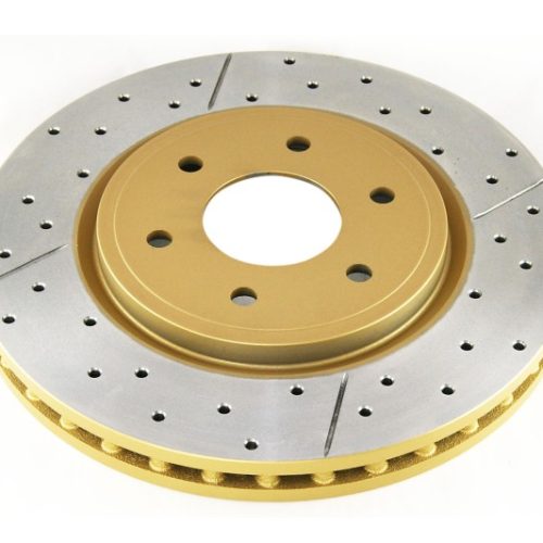DBA X Gold Street Series Drilled and Slotted Front Rotor for Nissan Xterra, Pathfinder, Frontier 2010 - Premium Replacement - Image 5