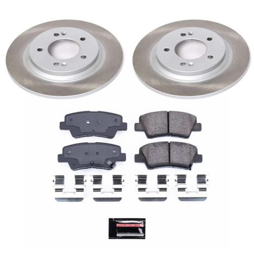 2014-2016 Kia Cadenza & Hyundai Sonata Heavy-Duty Semi-Coated Brake Rotor and Ceramic Brake Pad Assembly - Premium Replacement