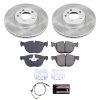 2007-2010 BMW X5 Front Semi-Coated Rotor Brake Assembly with Ceramic Pads - Premium Replacement