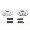 2002-2007 Mitsubishi Lancer Front Z23 Evolution Sport Brake Upgrade Kit - Heavy-Duty Drilled & Slotted Rotors with Carbon-Fiber Ceramic Pads - Premium Replacement