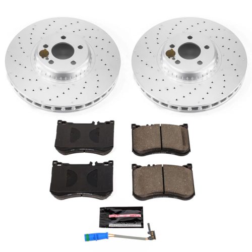 2019-2022 Mercedes-Benz E53 AMG Front Z23 Coated Brake Rotor and Carbon-Fiber Ceramic Pad Assembly - Premium Replacement