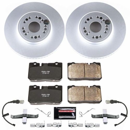 1995-2000 Lexus LS400 Front Brake Rotor and Ceramic Pad Assembly - Heavy-Duty Fleet Replacement with Geomet Coating