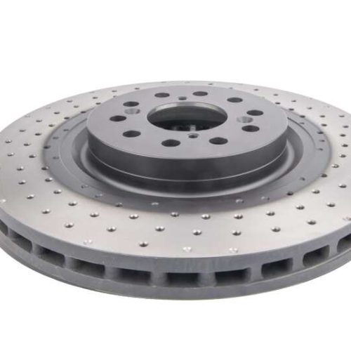 DBA 4000 Series Cross Drilled Rotor Front Fit for Honda Civic 2017 - 2020 - Premium Replacement - Image 2