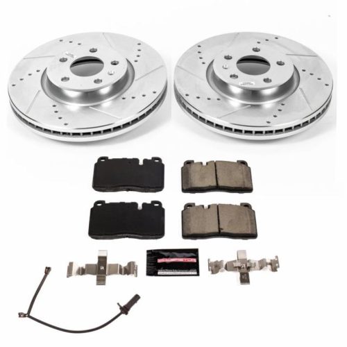 2013 Audi Q5 Front Z23 Evolution Sport Brake Rotor and Carbon-Fiber Ceramic Brake Pad Upgrade - Premium Replacement