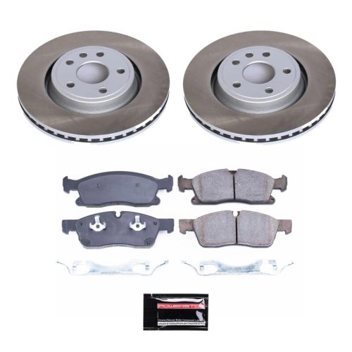 2013-2014 Jeep Grand Cherokee 2012 Dodge Durango Front Semi-Coated Rotor Brake Kit - Premium Replacement