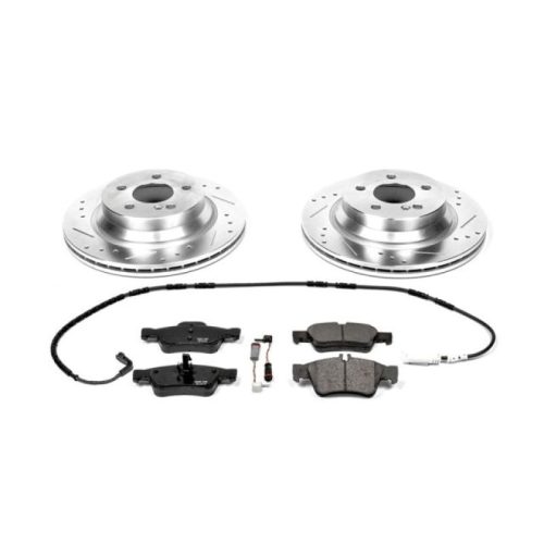 2006 Mercedes-Benz E350 Rear Z23 Evolution Sport Brake Assembly with Drilled & Slotted Rotors - Premium Replacement