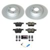 2017-2018 Mercedes-Benz C300 Rear Evolution Geomet Coated Brake Rotor and Ceramic Brake Pad Assembly - Premium Replacement