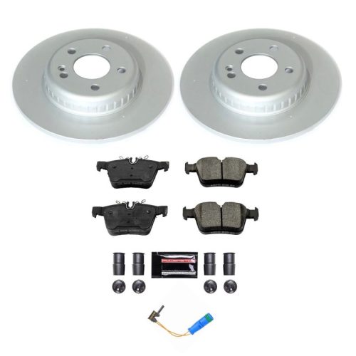2017-2018 Mercedes-Benz C300 Rear Evolution Geomet Coated Brake Rotor and Ceramic Brake Pad Assembly - Premium Replacement