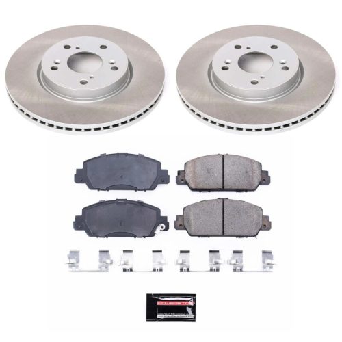 2013-'18 Honda HR-V Front Semi-Coated Rotor Brake Assembly with Ceramic Pads - Premium Replacement