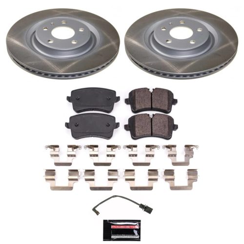2013-2015 Audi A6 Quattro and A7 Quattro Rear Semi-Coated Rotor Brake Assembly - Premium Replacement
