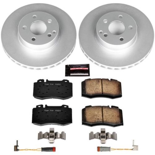 2003-2006 Mercedes-Benz E500 & E350 Front Z23 Evolution Sport Coated Brake Rotor and Carbon-Fiber Ceramic Brake Pads - Premium Replacement