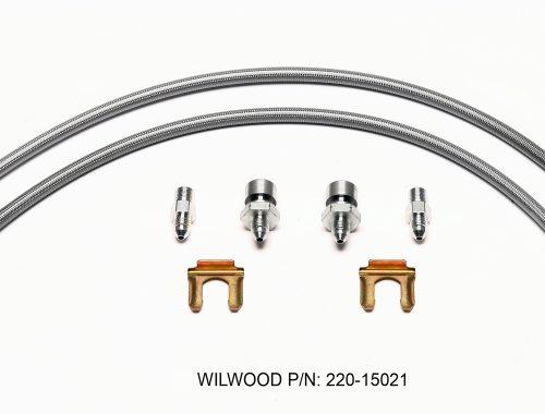 220-15021 Wilwood Flexline Kit 18 inch -3 3/8-24 IF 1/8 NPT Straight for Heavy-Duty Fleet Applications Drop-in