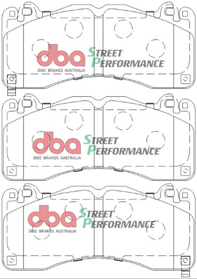 DBA Street Performance Brake Pads for Ford Mustang 2015-17 Front - Premium Replacement