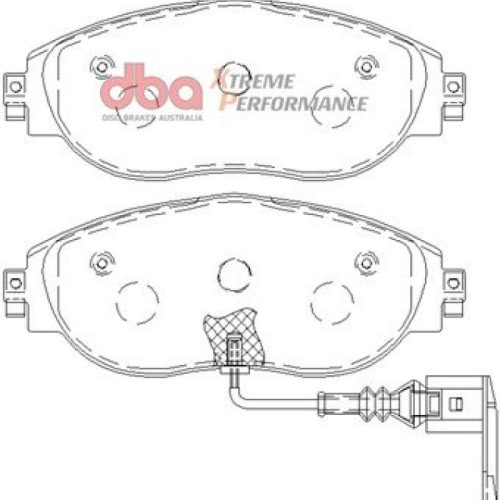 DBA XP Performance Brake Pads Front Fitment 2012-14 Volkswagen Golf R MK7 Heavy-Duty Brake Pad Assembly - Premium Replacement