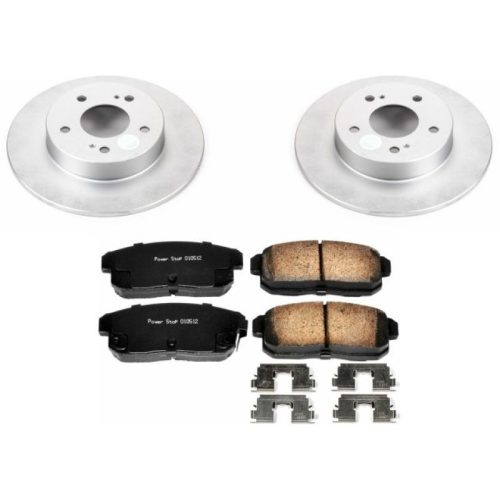 2001-2003 Nissan Maxima Rear PowerStop Z17 Evolution Geomet Coated Brake Rotor and Ceramic Pad Assembly - Premium Replacement