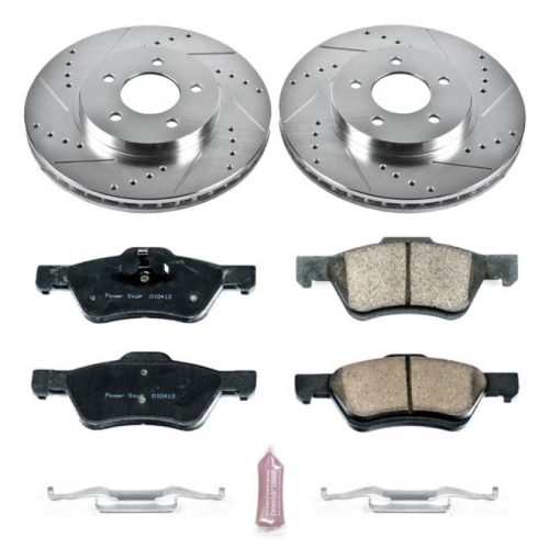 2010-2012 Ford Escape Front Z23 Evolution Sport Brake Rotor and Pad Assembly - Heavy-Duty Performance Upgrade