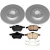 1997-1998 Saab 900 Front Z23 Evolution Sport Coated Brake Rotor and Carbon-Fiber Ceramic Brake Pad Assembly - Premium Replacement
