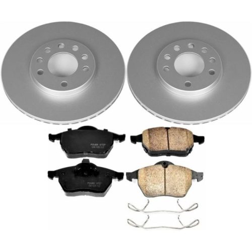 1997-1998 Saab 900 Front Z23 Evolution Sport Coated Brake Rotor and Carbon-Fiber Ceramic Brake Pad Assembly - Premium Replacement