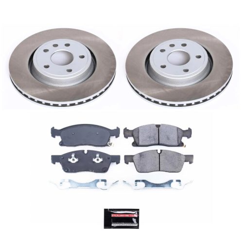 2016-2017 Jeep Grand Cherokee WK Front Semi-Coated Rotor Brake Assembly - Heavy-Duty Fleet Replacement by PowerStop Part SC7133