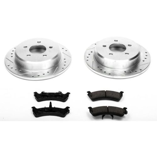 2001 Mercury Mountaineer, 2000 Mercury Mountaineer, 1999 Mercury Mountaineer, 1998 Mercury Mountaineer, 1997 Mercury Mountaineer, 2001 Ford Explorer Rear Z23 Evolution Sport Brake Upgrade Kit - Premium Heavy-Duty Disc Brake Rotors and Carbon-Fiber Cera...