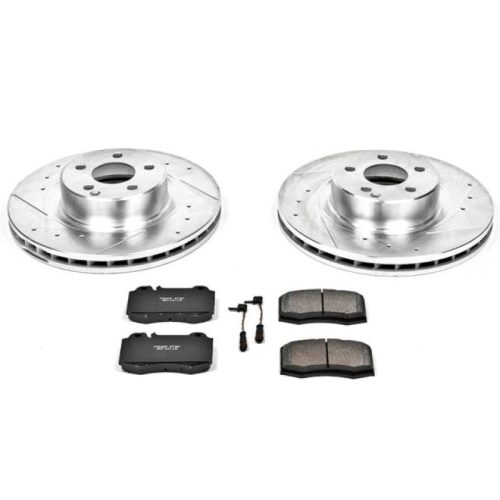 2000-2003 Mercedes-Benz S500 & CL500 Front Z23 Evolution Sport Brake Rotors and Carbon-Fiber Ceramic Pads - Heavy Duty Performance Upgrade