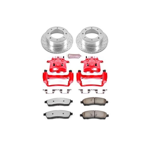 2000 Ford F-250 Super Duty Rear Z36 Truck & Tow Brake Upgrade Kit with Drilled & Slotted Rotors - Premium Heavy-Duty Replacement