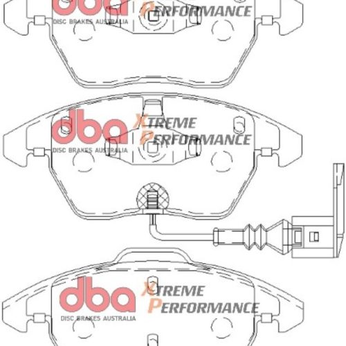 DBA XP Performance Brake Pads Front 2010-11 Volkswagen Golf Jetta Eos CC Audi TT Quattro - Heavy-Duty Replacement