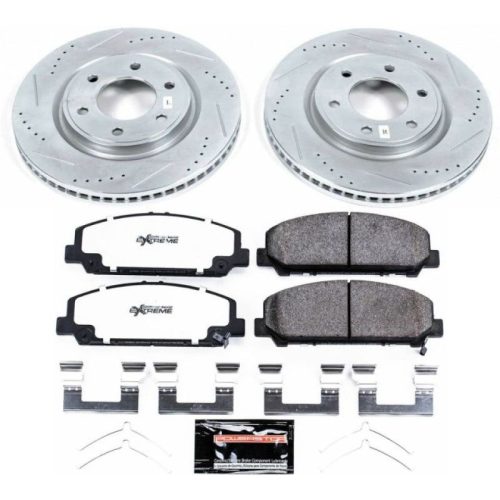 2011-2017 Infiniti QX56 & Nissan Armada Heavy-Duty Truck & Tow Brake Upgrade Kit with Drilled & Slotted Rotors - Premium Replacement