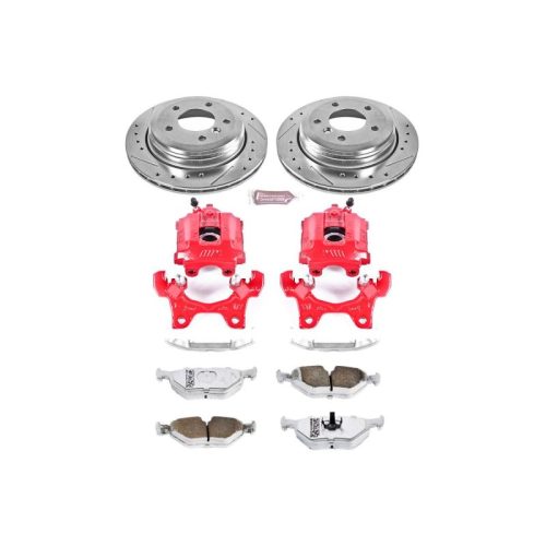 1995-1999 BMW M3 Rear Z26 Street Warrior Brake Assembly with Drilled and Slotted Rotors - Premium Replacement