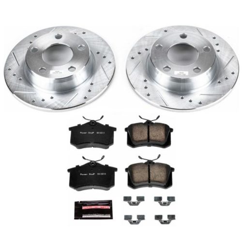 2000-2004 Audi A6 Quattro Rear Z23 Evolution Sport Brake Rotor and Carbon-Fiber Ceramic Brake Pad Upgrade - Premium Replacement