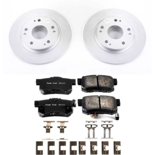 2011-2015 Honda CR-Z Rear Brake Rotor and Ceramic Pad Assembly - Premium Replacement