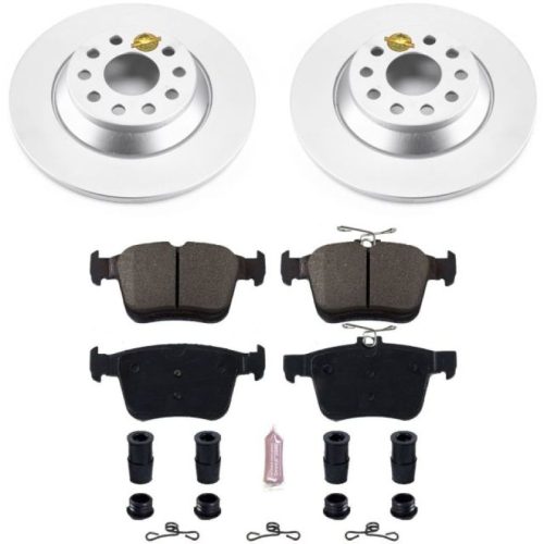 2016-2019 Audi TT Quattro & 2018-2019 Volkswagen Tiguan Rear Z23 Evolution Sport Coated Brake Kit - Premium Heavy-Duty Replacement