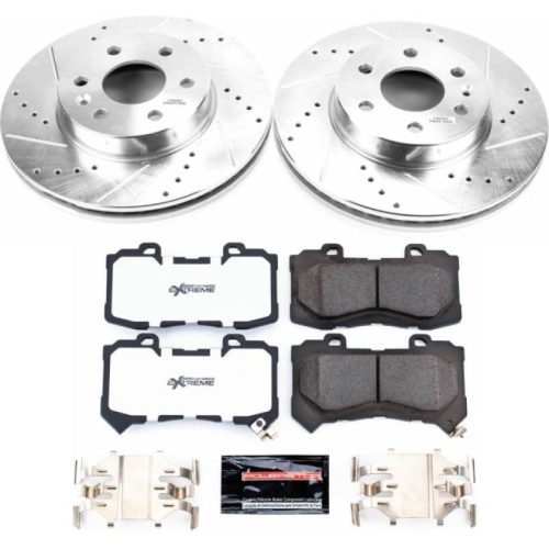 2015-2016 Chevrolet Colorado & GMC Canyon Front Z36 Truck & Tow Brake Upgrade Kit - Heavy Duty Drilled & Slotted Rotors with Carbon-Fiber Ceramic Brake Pads - Premium Replacement