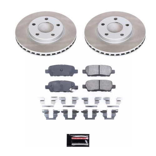 2006-2009 Nissan 350Z & Infiniti G35 Heavy-Duty Rear Semi-Coated Rotor Brake Assembly - Premium Replacement
