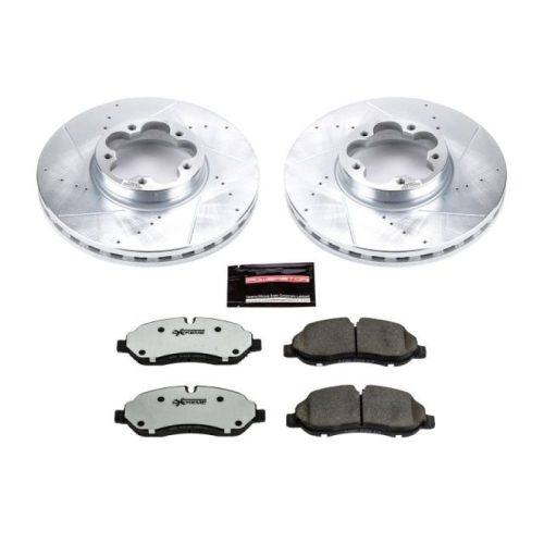 2015-2018 Ford Transit-350 HD Front Z36 Truck & Tow Brake Upgrade Kit - Heavy-Duty Drilled & Slotted Rotors with Carbon-Fiber Ceramic Pads - Premium Replacement