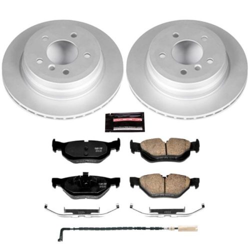 2006 BMW 325xi Rear Brake Rotor and Carbon-Fiber Ceramic Brake Pads Upgrade - Heavy-Duty Performance with Geomet Coating - Premium Replacement