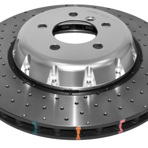 DBA 5000 Series Drilled Rotor with Silver Aluminum Hat for BMW M240i xDrive 2018-20 - Premium Replacement - Image 3