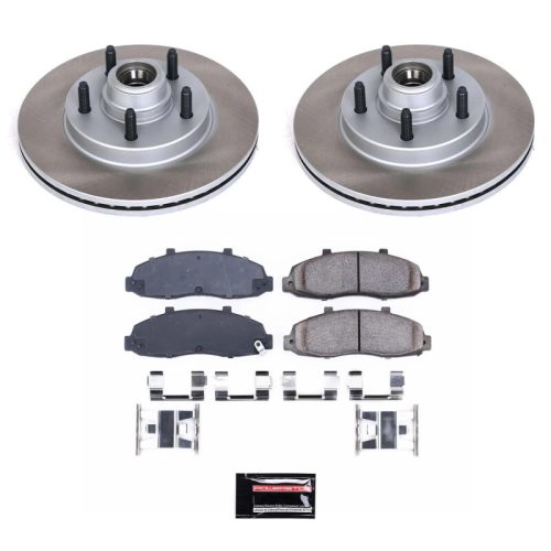 2001-2003 Ford F-150 & 2002 Lincoln Blackwood Front Semi-Coated Rotor Brake Assembly - Premium Replacement