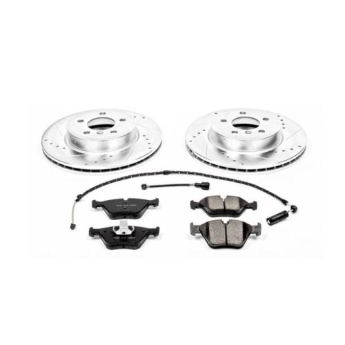 2004-2010 BMW X3 Front Z23 Evolution Sport Brake Rotor and Carbon-Fiber Ceramic Brake Pad Upgrade - Premium Replacement