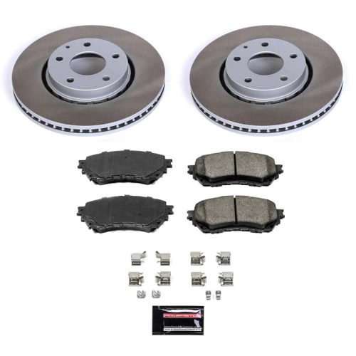 2020-2021 Mazda 6 Front Semi-Coated Rotor Brake Kit with Ceramic Pads - Premium Replacement