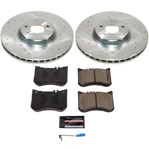 2019-2022 Mercedes-Benz E53 AMG Front Z23 Evolution Brake Upgrade Kit with Drilled & Slotted Rotors - Premium Replacement