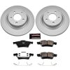 2006-2007 Mazda 5 Rear Z17 Evolution Geomet Coated Brake Rotor and Ceramic Brake Pad Assembly - Premium Replacement