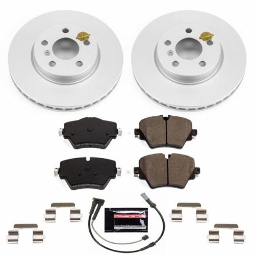 2019 Mini Cooper Clubman Front Z23 Evolution Sport Coated Brake Rotor and Carbon-Fiber Ceramic Brake Pad Assembly - Premium Replacement