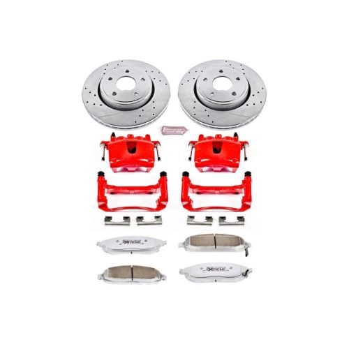 2010-2010 Jeep Grand Cherokee & 2007-2007 Jeep Commander Z26 Street Warrior Brake Upgrade Kit with Drilled & Slotted Rotors - Premium Replacement