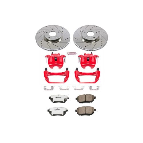 2006-2007 Nissan Murano Front Z26 Street Warrior Brake Upgrade Kit with Drilled & Slotted Rotors - Heavy-Duty Performance Replacement
