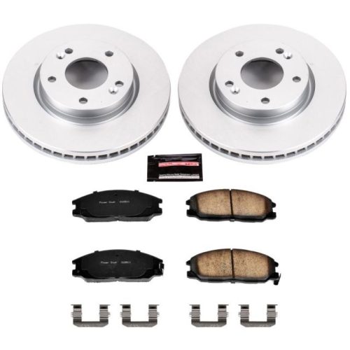 2001-2005 Hyundai Santa Fe Front Brake Rotor and Ceramic Pad Assembly - Heavy-Duty Fleet Replacement